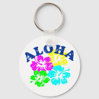 Llavero Aloha Vintage keychain Colorful Hawaiian Flowers