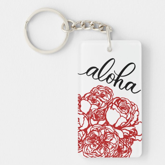 Llavero Aloha y Rosas (Frente)