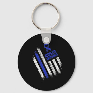 Llavero Alopecia Conciencia Pérdida de pelo Guerrero Tackl