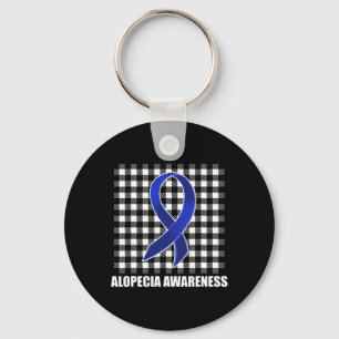 Llavero Alopecia Sensibilización Hair Loss Warrior USA Fla