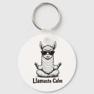 Llavero Alpaca Stay Calm Llamaste Lama Yoga Funny