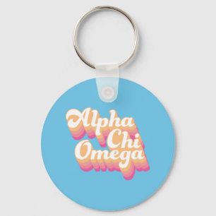 Llavero Alpha Chi Omega   Escritura Groovy