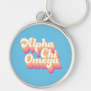 Llavero Alpha Chi Omega Escritura Groovy