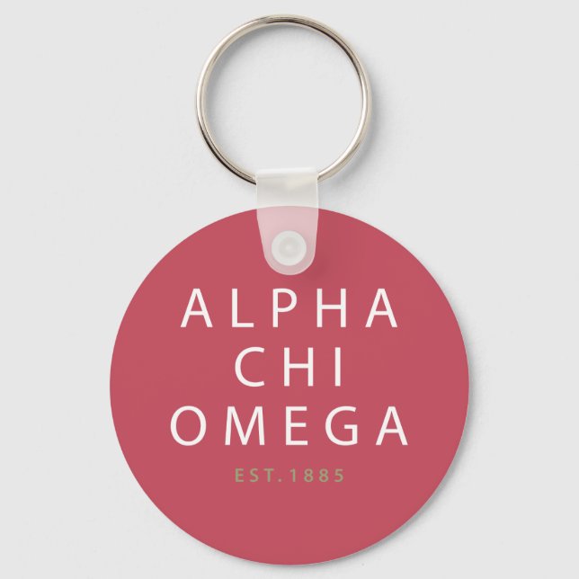 Llavero Alpha Chi Omega | Est. 1885 (Anverso)