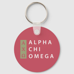 Llavero Alpha Chi Omega Logotipo apilado