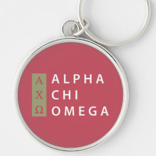 Llavero Alpha Chi Omega   Logotipo apilado