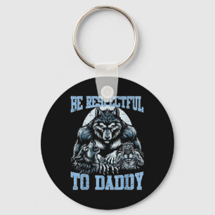 Llavero Alpha Wolf Sea Respetuoso Con Papi Funny Meme Crin