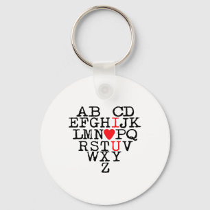 Llavero Alphabet Abc I Love You T Shirt Día de San Valentí
