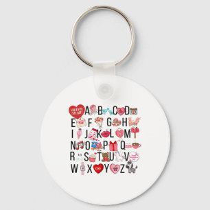 Llavero Alphabet Abc I Love You T Shirt Día de San Valentí