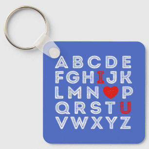 Llavero Alphabet ABC te amo