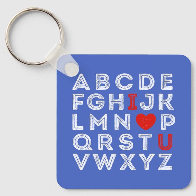 Llavero Alphabet ABC te amo (Anverso)