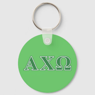 Llavero Alphi Chi Omega Letras Verdes