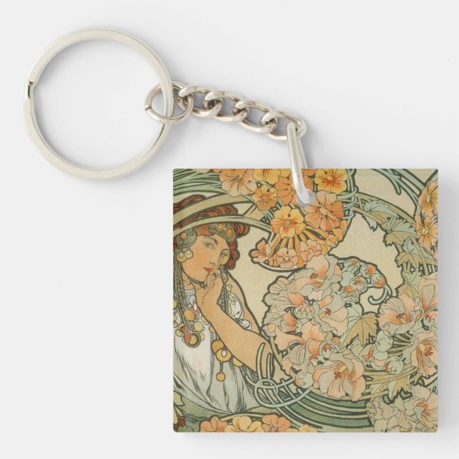 Llavero Alphonse Mucha Art Deco (Frente)