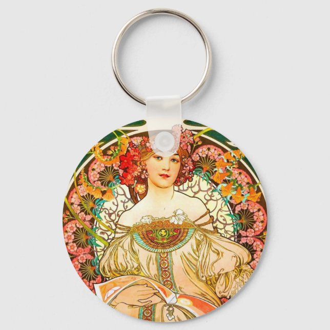Llavero Alphonse Mucha Art Nouveau Daydream (Anverso)