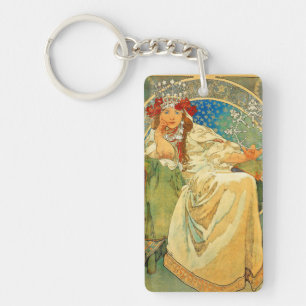 Llavero Alphonse Mucha Art Nouveau Princess Hyacinth