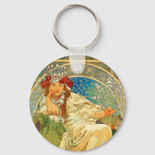 Llavero Alphonse Mucha Art Nouveau Princess Hyacinth