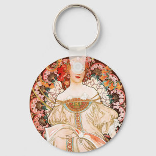 Llavero Alphonse Mucha F. Cadena de claves de Champenois