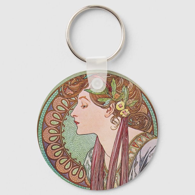 Llavero Alphonse Mucha Goddess Art (Anverso)