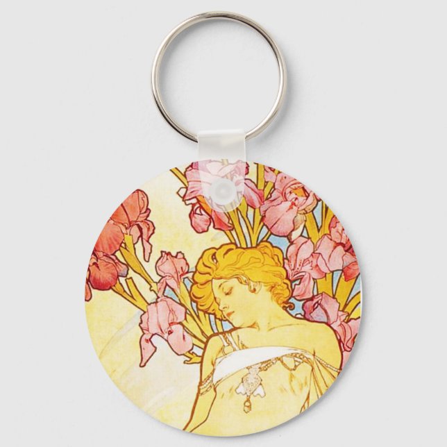 Llavero Alphonse Mucha Iris Key Chain (Anverso)
