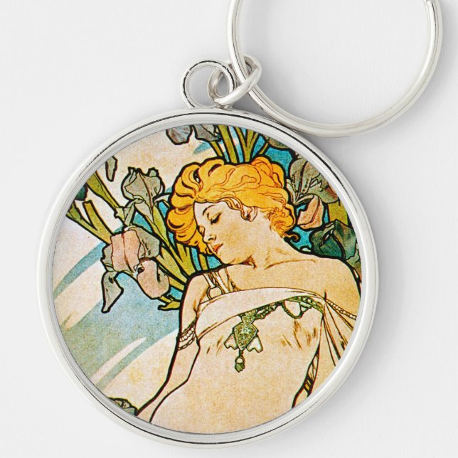 Llavero Alphonse Mucha - Iris WB (Frente)