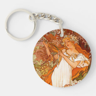 Llavero Alphonse Mucha modernidad primavera