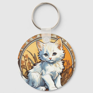 Llavero Alphonse Mucha Style Cat