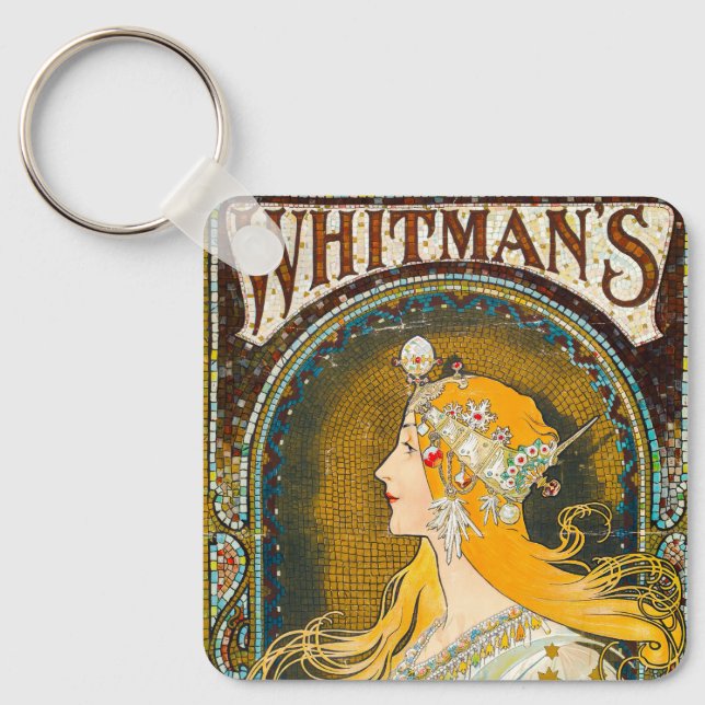 Llavero Alphonse Mucha Vintage Whitman's Ad (Anverso)