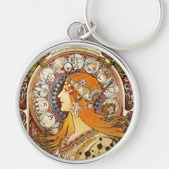 Llavero Alphonse Mucha Zodiac (Frente)