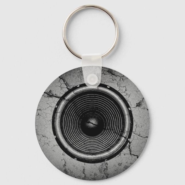 Llavero Altavoz musical en una pared rota (Anverso)