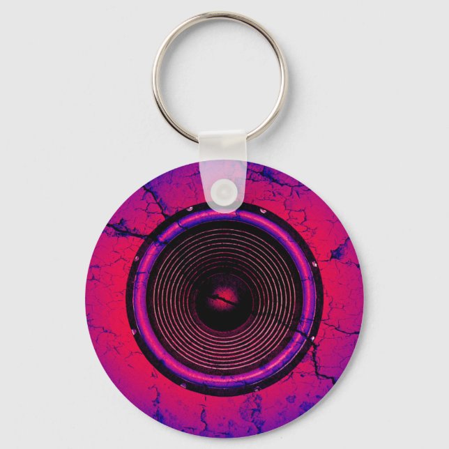 Llavero Altavoz musical en una pared rota (Anverso)