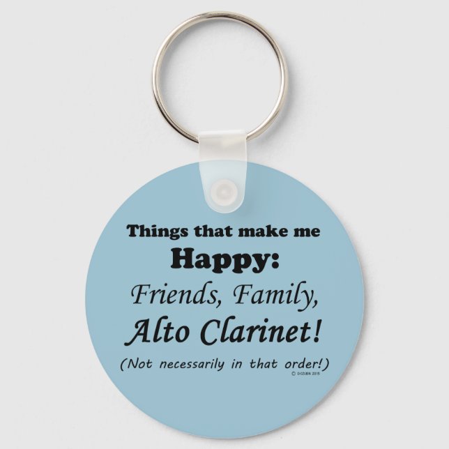 Llavero Alto Clarinet me hace feliz (Anverso)