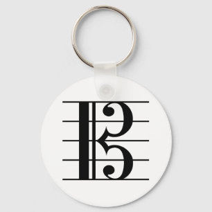 Llavero Alto Clef en el personal