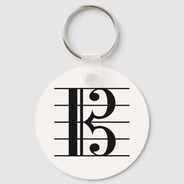 Llavero Alto Clef en el personal (Anverso)