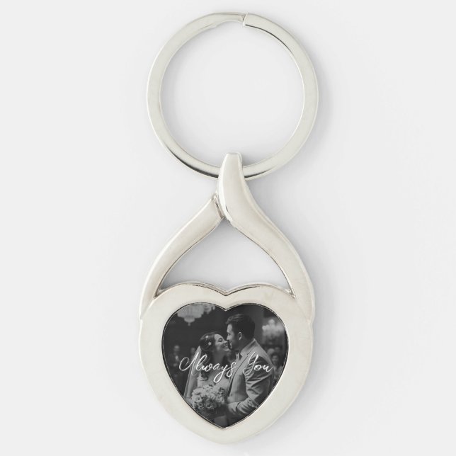 Llavero “Always You” Custom Keychain w/ Your Wedding Photo (Anverso)