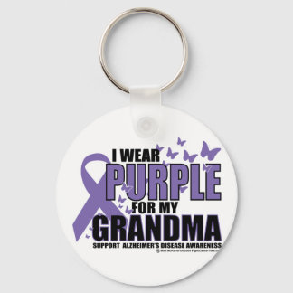 Llavero Alzheimers Purple For GRANDMA