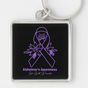Llavero Alzheimer's Ribbon Fight Dementia Awareness