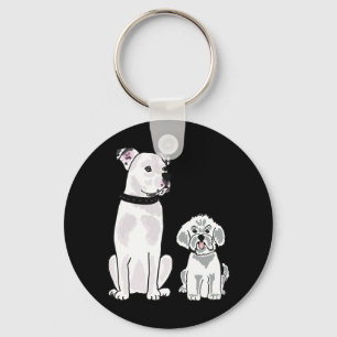 Llavero AM - Frisia de Bishon y Keychain de Bulldog estado