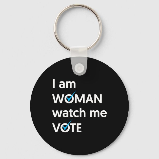 Llavero Am Woman Watch Me Vota 2024 Blue Wave Vote (Anverso)
