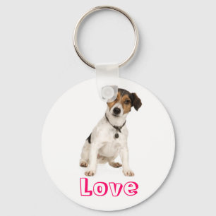 Llavero Ama a Jack Russell Terrier Puppy Dog Keychain
