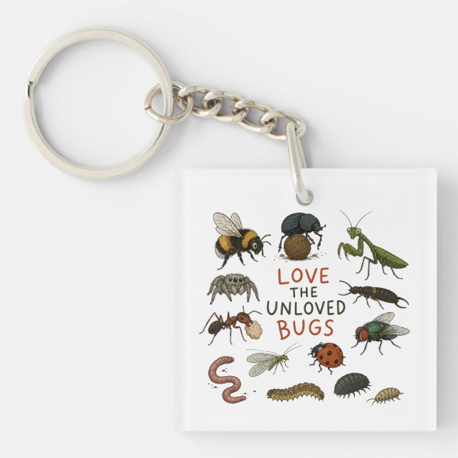 Llavero Ama a los insectos desfavorecidos (Frente)