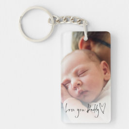 Llavero Ama a tu papá Personalizado Foto guión Día de los 