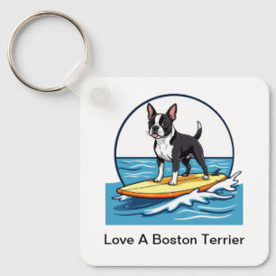 Llavero Ama a un perro Boston Terrier