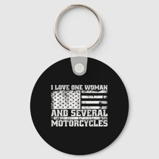 Llavero Ama a una mujer y varias motocicletas divertido mo