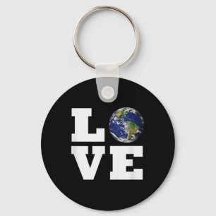 Llavero Ama La Tierra _ Amor Mundial Protección Ambiental