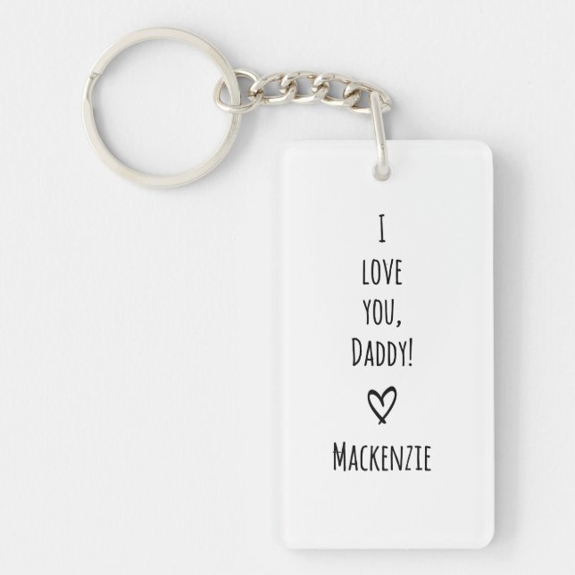 Llavero Ama Papi Moda simple manuscrita Niños foto (Frente)