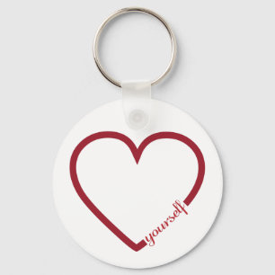 Llavero Ama tu corazón diseño minimalista