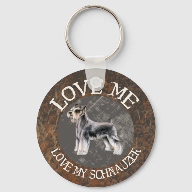 Llavero Amame, ama a mi Schnauzer (Anverso)