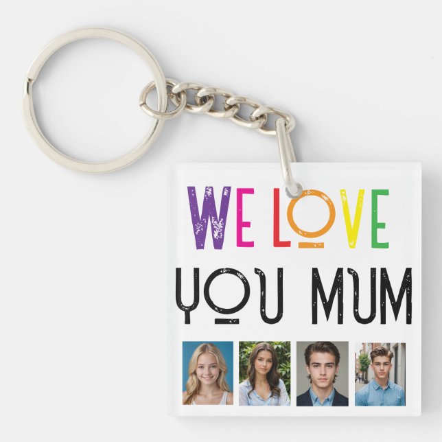 LLAVERO AMAMOS EL REGALO, EDITAR AÑADIR LA FOTO TILE RAINB (Frente)