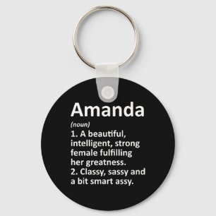 Llavero Amanda Definición Personalizada Nombre Gracioso Ch