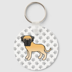 Llavero Amanecer Inglés Mastiff Cute Cartog Dog